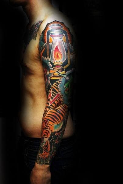 50 Traditional Lantern Tattoo Designs For Men Bright Ink Ideas