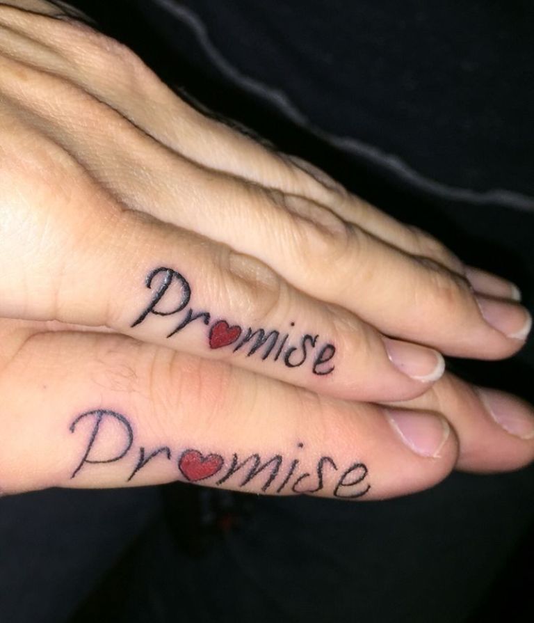 54 Beautiful Promise Finger Tattoos