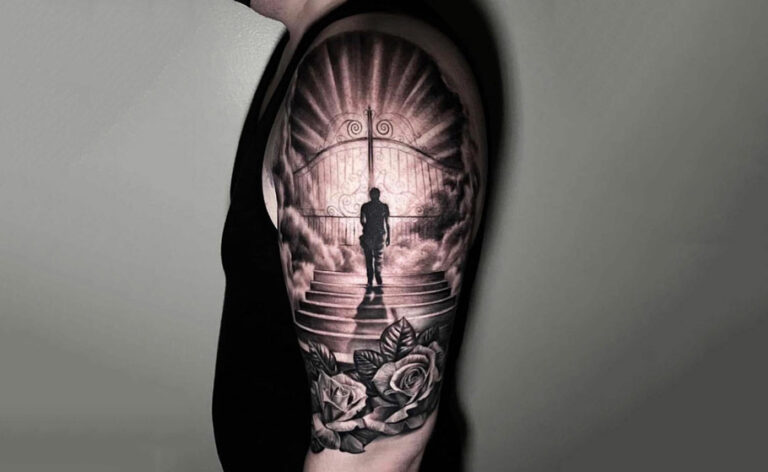 57 Gates Of Heaven Tattoo Ideas To Find The Heaven S Gateway