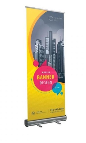 6 X 3 Feet Aluminum Frame Flex Printed Corporate Promotional Roll Up