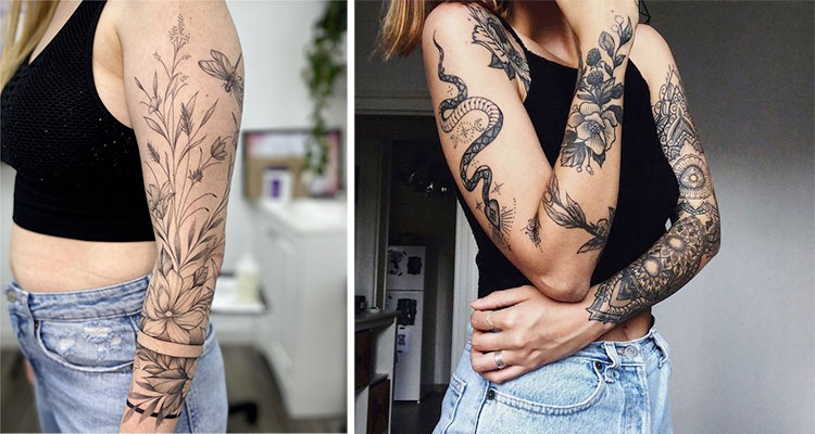 60 Beautiful Eye Catching Sleeve Tattoo Ideas For Women Worldwide Tattoo Amp Piercing Blog