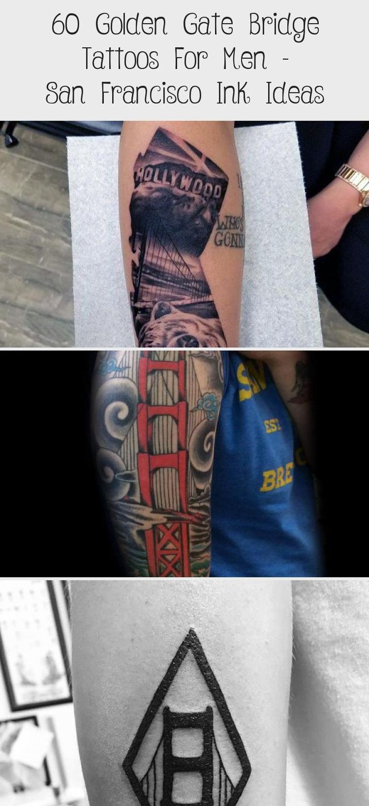 60 Golden Gate Bridge Tattoos For Men San Francisco Ink Ideas In 2020