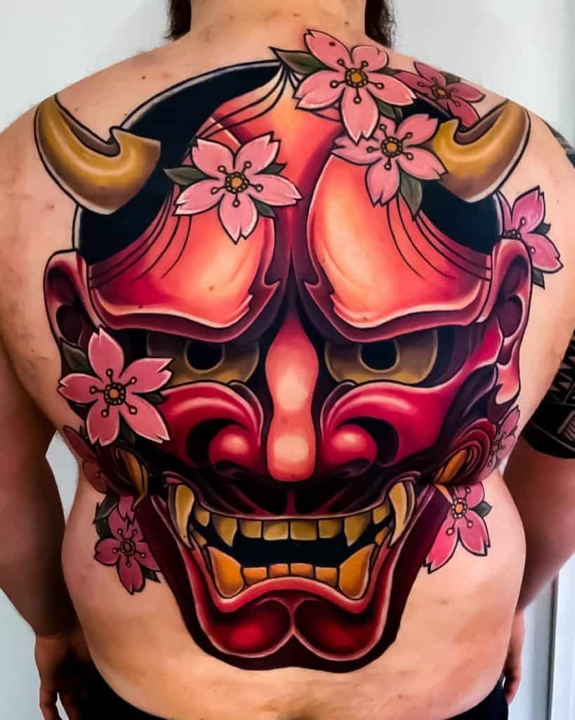 60 Hannya Mask Tattoos History Meanings Tattoo Designs