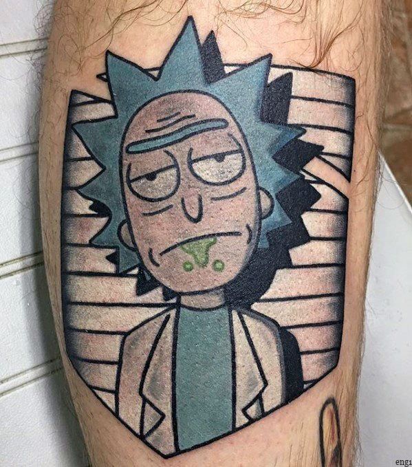 60 Rick And Morty Tattoo Designs For Men Animated Ink Ideas