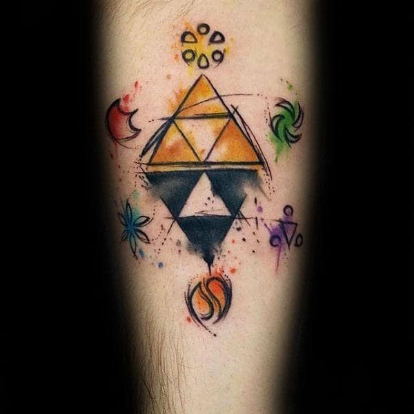 60 Triforce Tattoo Designs For Men Legend Of Zelda Ink Ideas