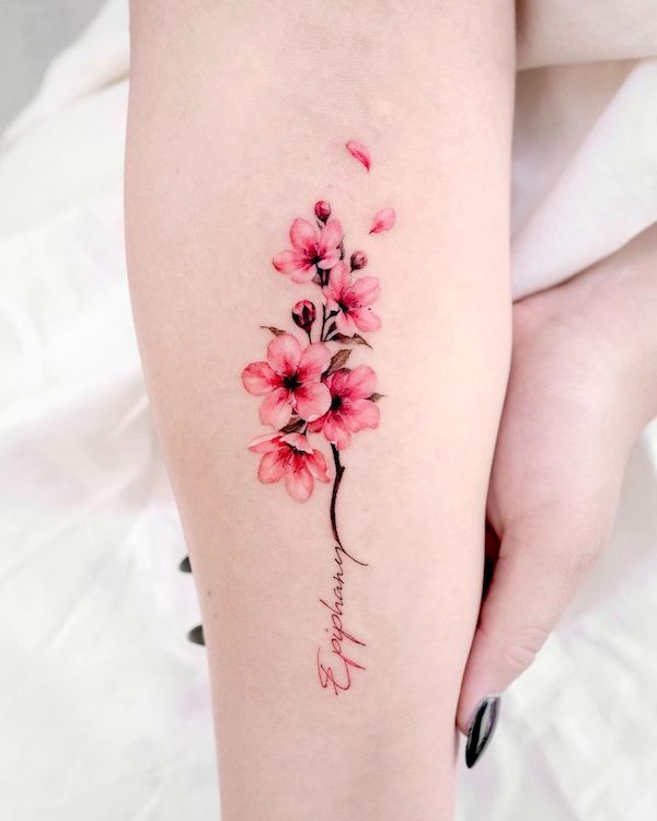 61 Beautiful Cherry Blossom Tattoos With Meaning Our Mindful Life