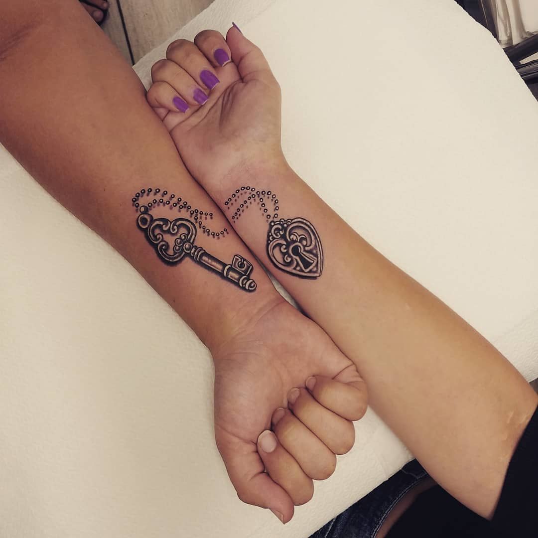 61 Impressive Lock And Key Tattoos Couples Tattoo Designs Key Tattoo