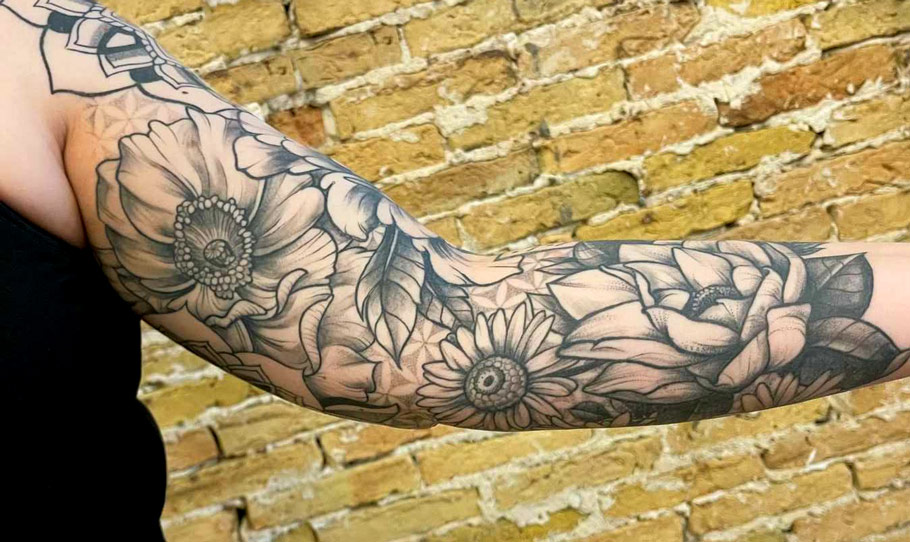 63 Elegant Ideas For Flower Sleeve Tattoos In 2023 All About Tattoo