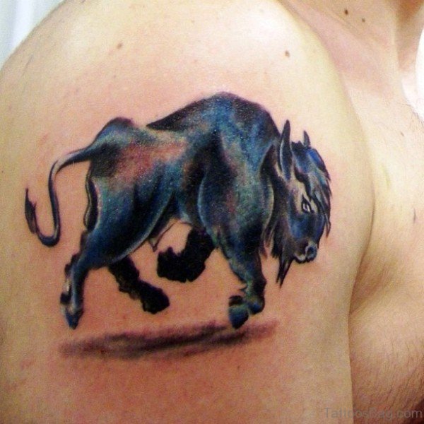 64 Cool Bull Tattoos On Shoulder