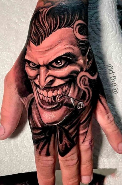 65 Best Joker Smile Hand Tattoo Ideas Tidy Tale In 2022 Hand