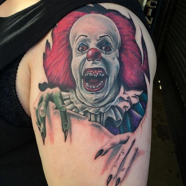 65 Clown Tattoos Clown Tattoo Creepy Tattoos Horror Movie Tattoos