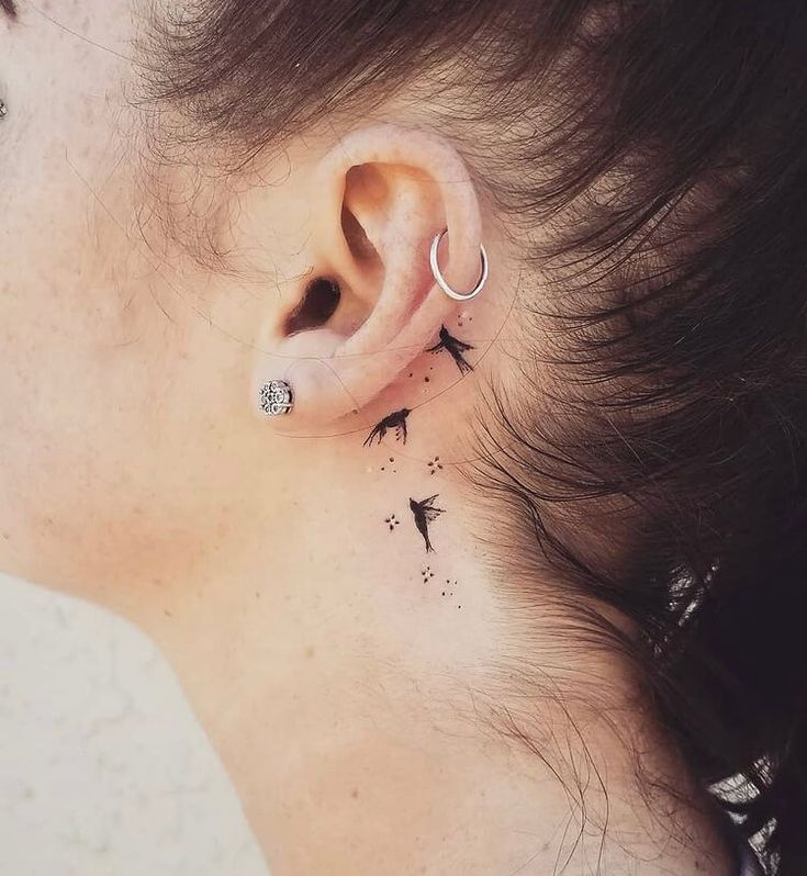 7 Most Beautiful Ear Tattoos Behind Ear Tattoos Ear Tattoo Back Ear