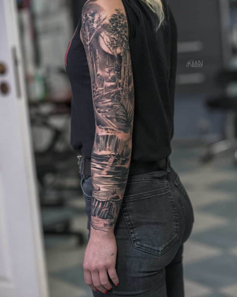 70 Cool Forest Sleeve Tattoo Ideas For Men And Women