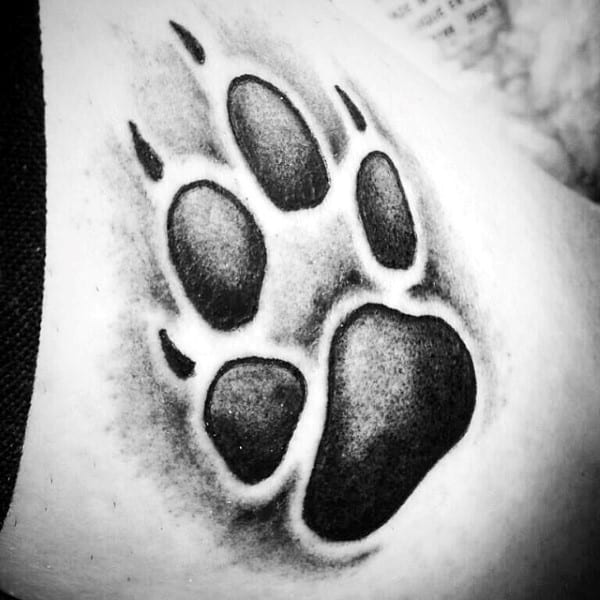 70 Dog Paw Tattoo Designs For Men Canine Print Ink Ideas