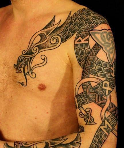 70 Viking Tattoos F R M Nner Manly Germanic Norse Seafarer Designs