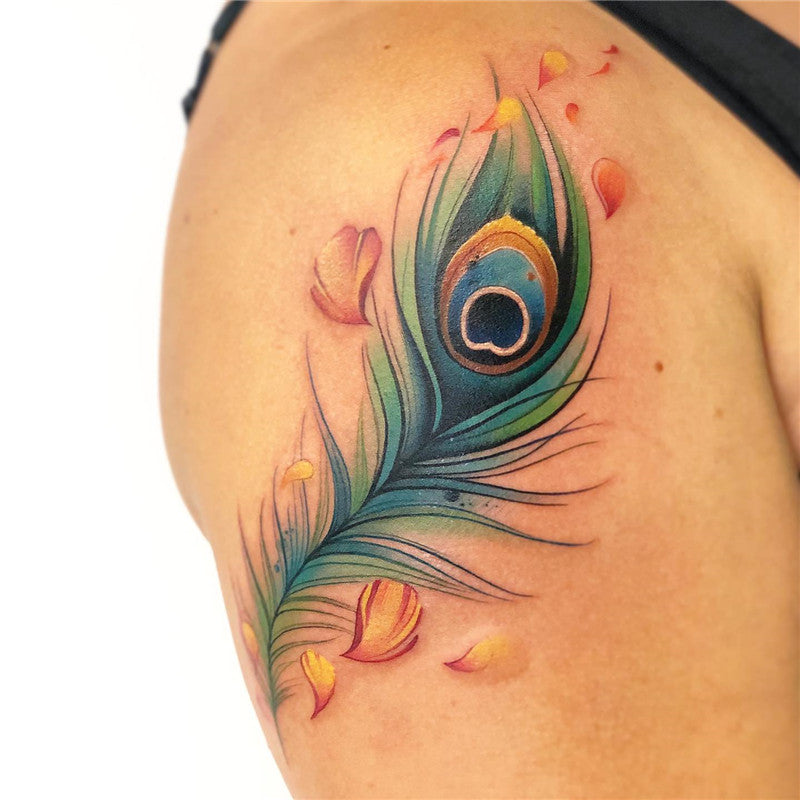 75 Best Peacock Feather Tattoo Designs Meanings 2018