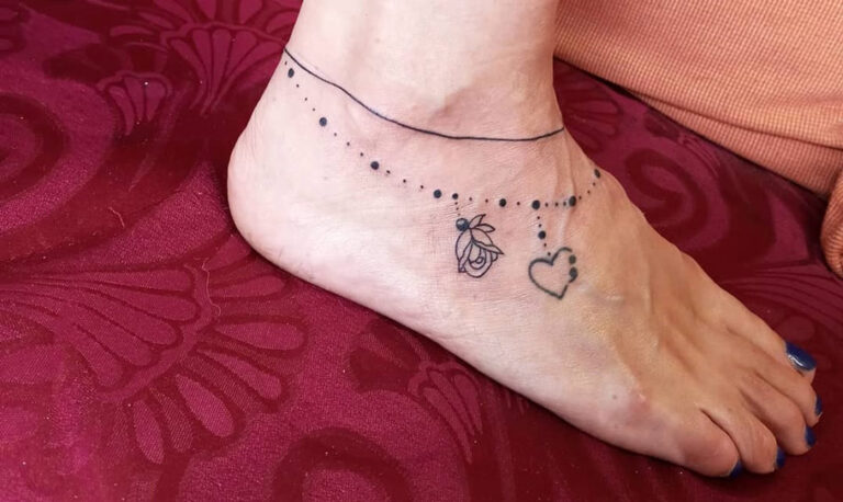 75 Charming Ankle Bracelet Tattoos With Mind Blowing Designs