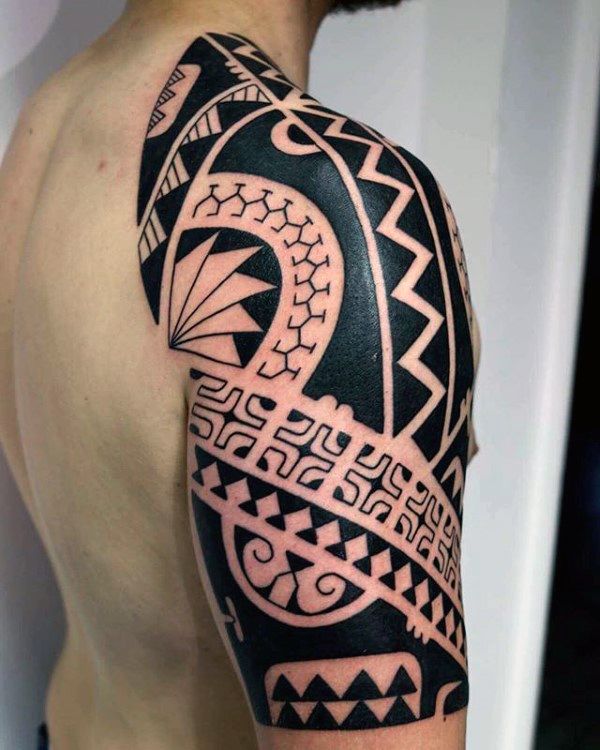 75 Half Sleeve Tribal Tattoos For Men Masculine Design Ideas