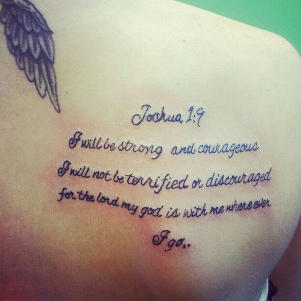 8 Tattoos Ideas Tattoos Joshua 1 9 Tattoo Psalms 23 4