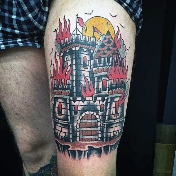 80 Castle Tattoos For Men Masculine Fortress Designs