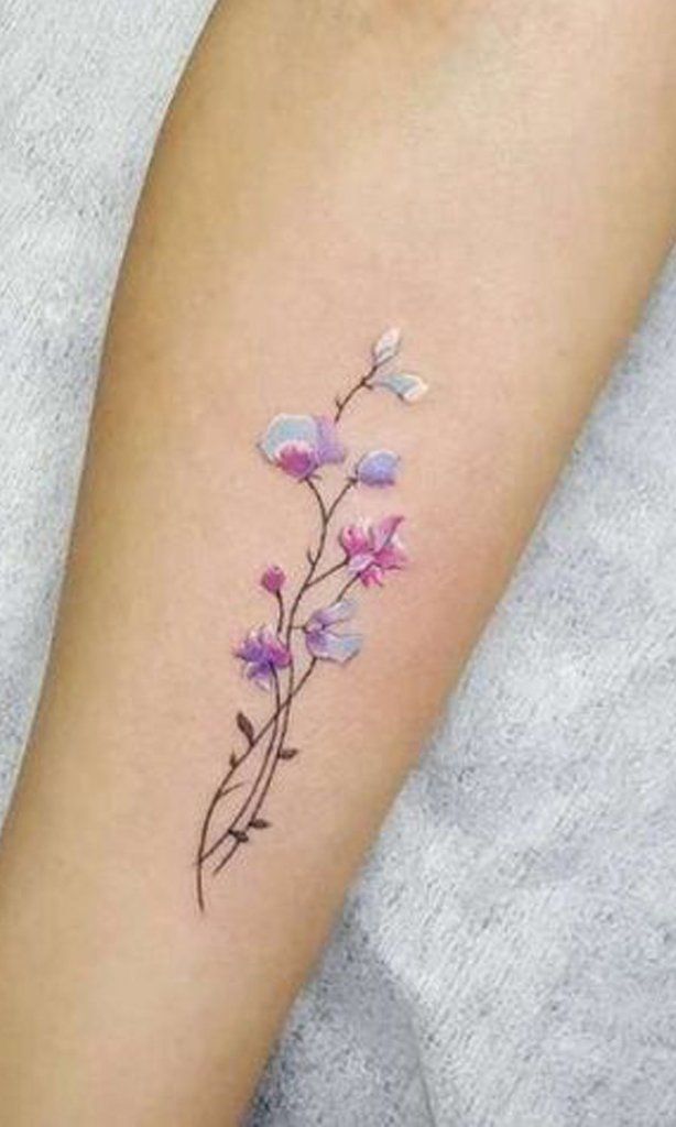 80 Gorgeous Watercolor Floral Tattoo Designs For Women Page 21 Of 80