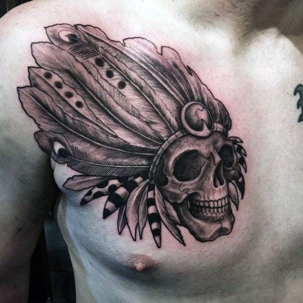 80 Indian Skull Tattoo Designs For Men Cool Ink Ideas Skull Tattoo