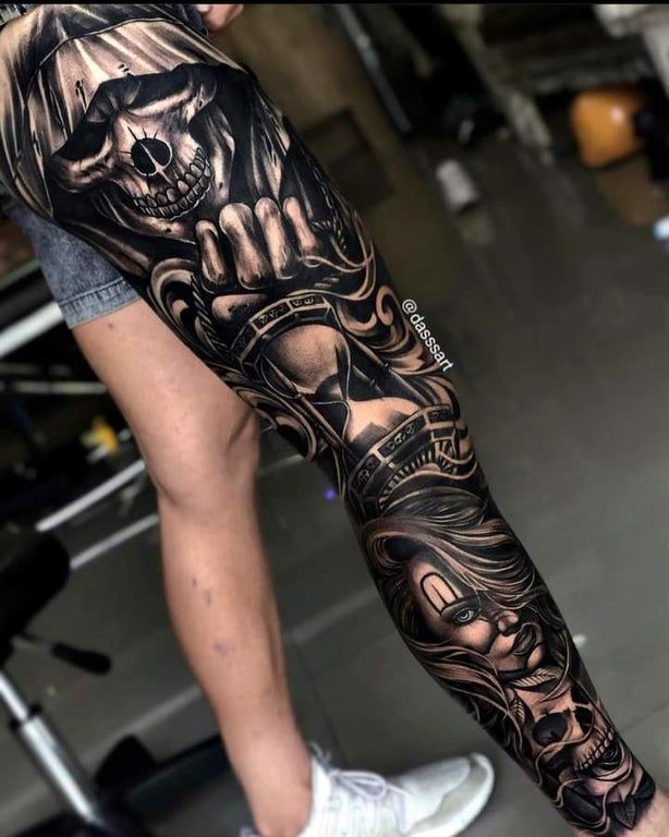 85 Amazing Leg Sleeve Tattoo Ideas Leg Sleeve Tattoo Leg Tattoo Men