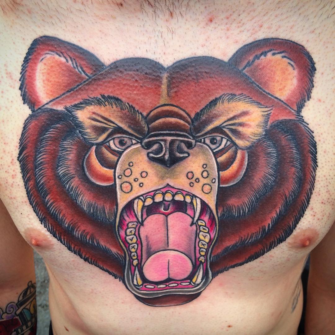 85 Rough Bear Tattoo Designs Meanings Feel The Wild Nature 2019