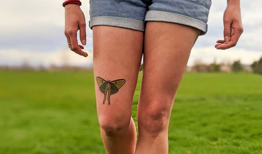 86 Remarkable Luna Moth Tattoos That Are On The Buzz Right Now