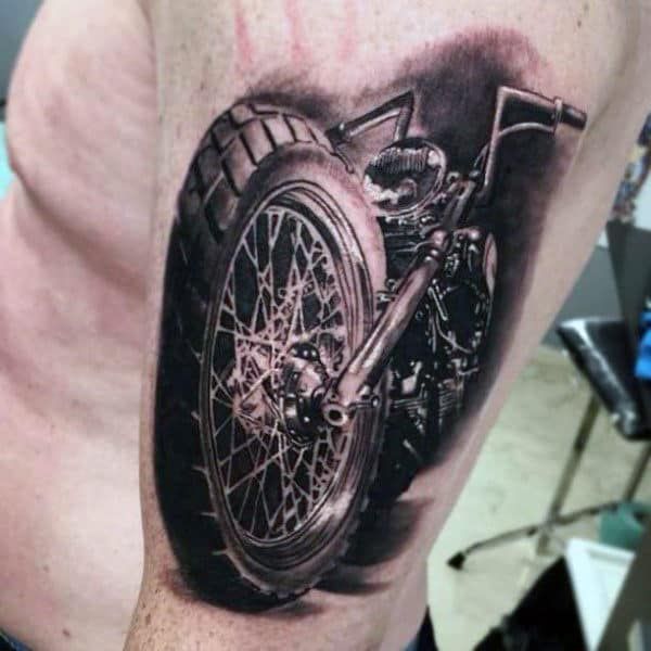 90 Harley Davidson Tattoos For Men Manly Motorcycle Designs