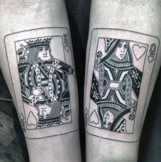 90 Playing Card Tattoos For Men Lucky Design Ideas