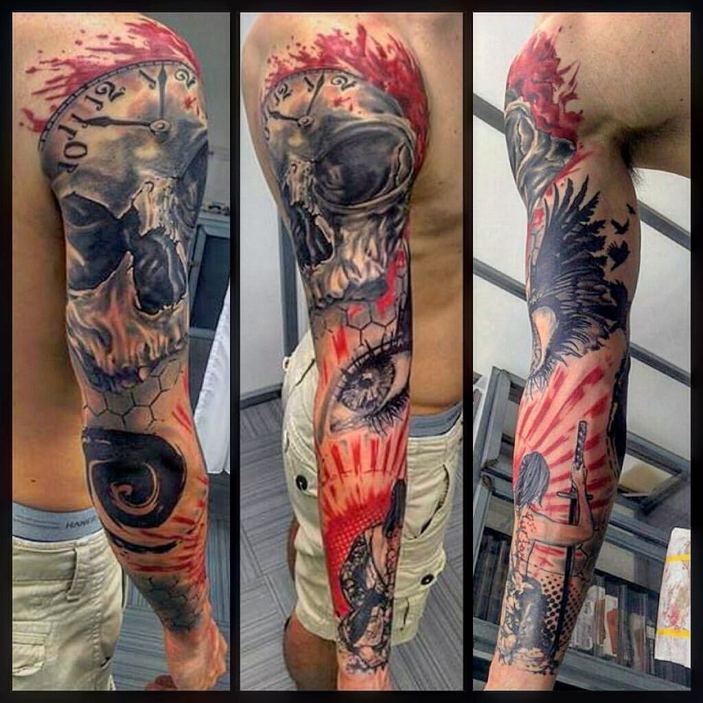 Acdc Tattoo Sleeve Trash Polka Best Tattoo Ideas Gallery