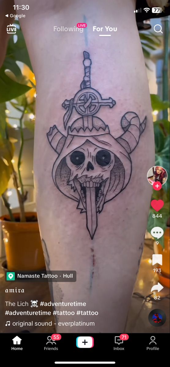 Adventure Time Lich Adventure Time Tattoo Adventure Tattoo Tattoos