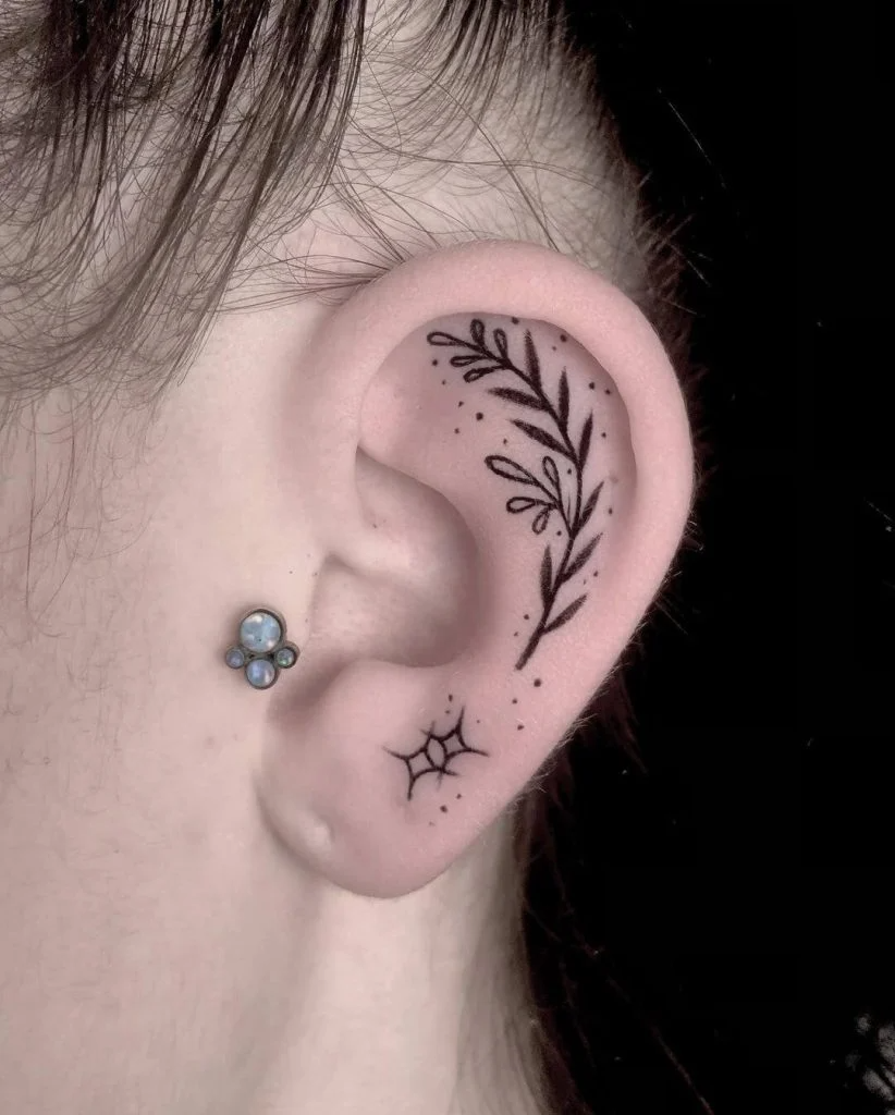 Aggregate 80 Floral Ear Tattoos Latest In Eteachers