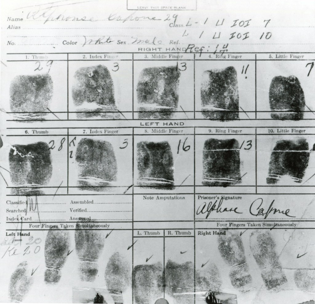 Al Capone Fingerprints Wanted Poster Criminal History Rec Flickr