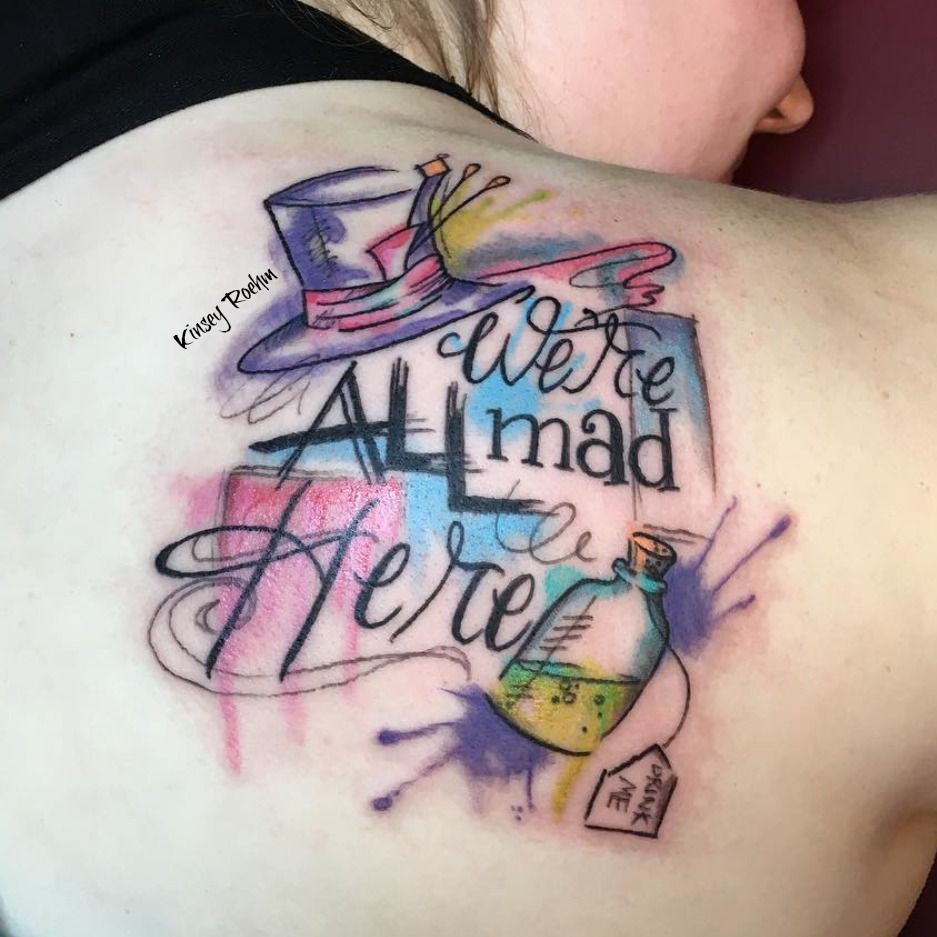 Alice In Wonderland Mad Hatter Tattoo Designs