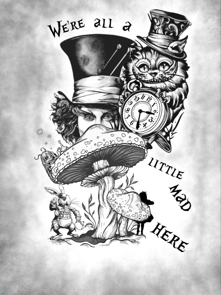 Alice In Wonderland Tattoo By Mike Kelly Www Dlgtattoo Com Mad Hatter Tattoo Wonderland