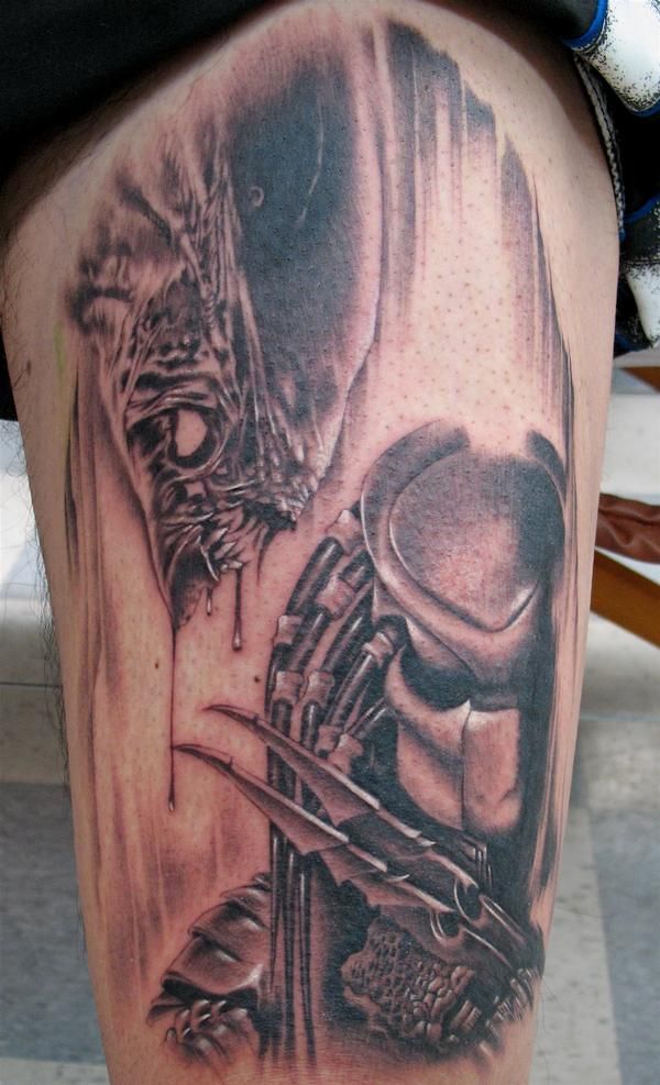 Alien Vs Predator Tattoos