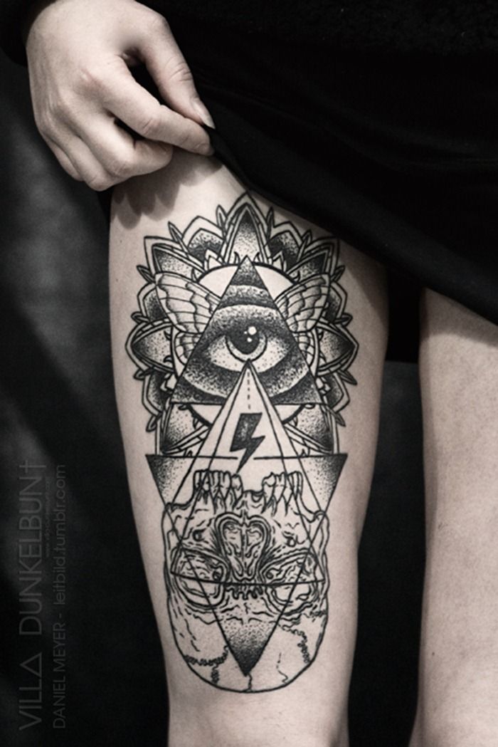 All Seeing Eye Pyramid Tattoo