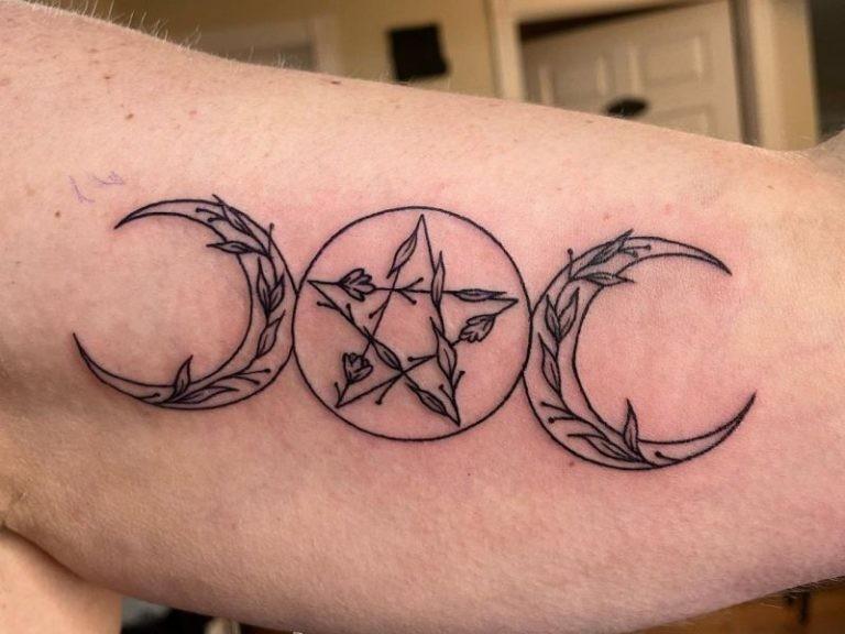 Amazing Triple Moon Symbol Tattoo Designs With Meanings And Ideas By