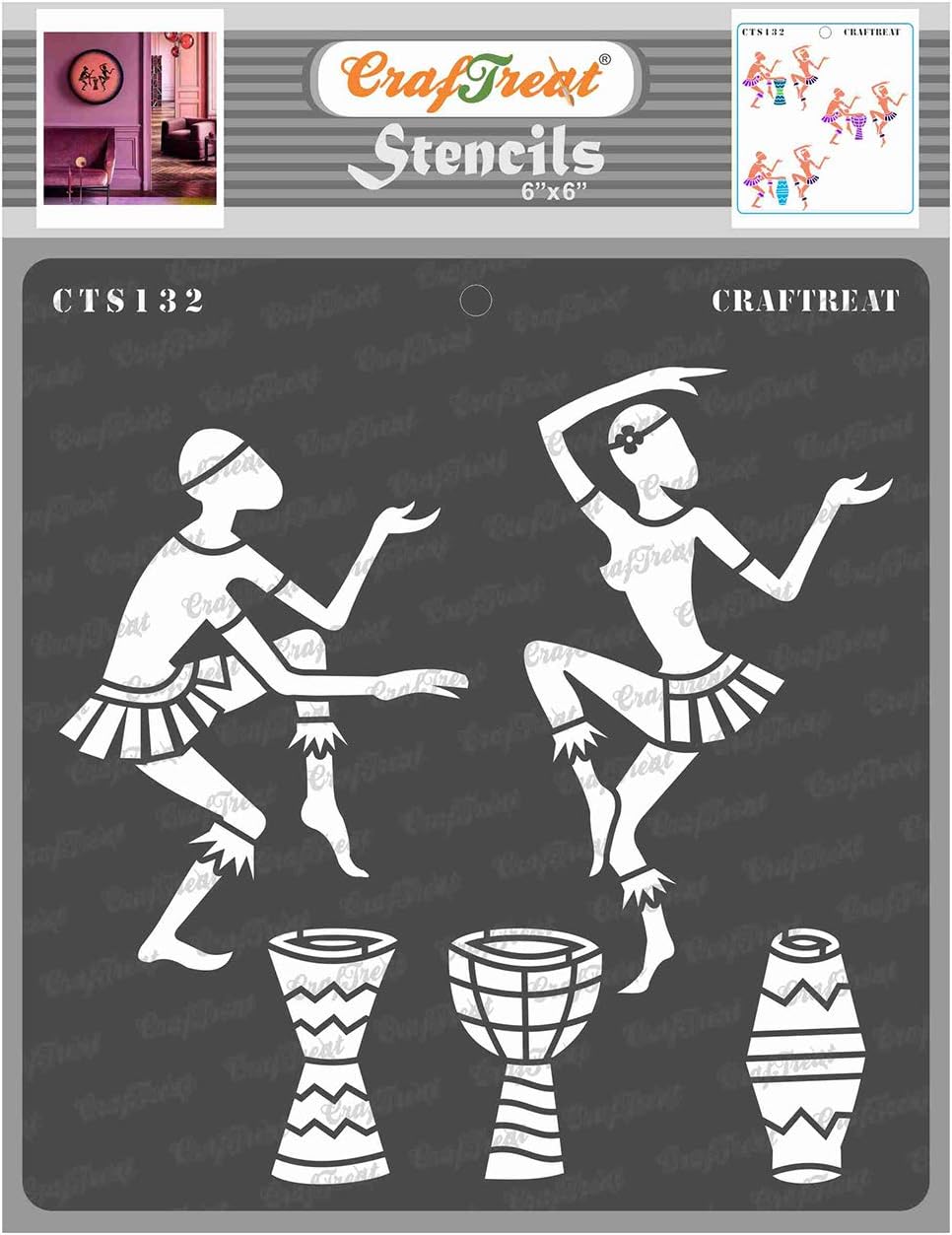 Amazon Com Craftreat Tribal Stencils For Painting On Wood Wall