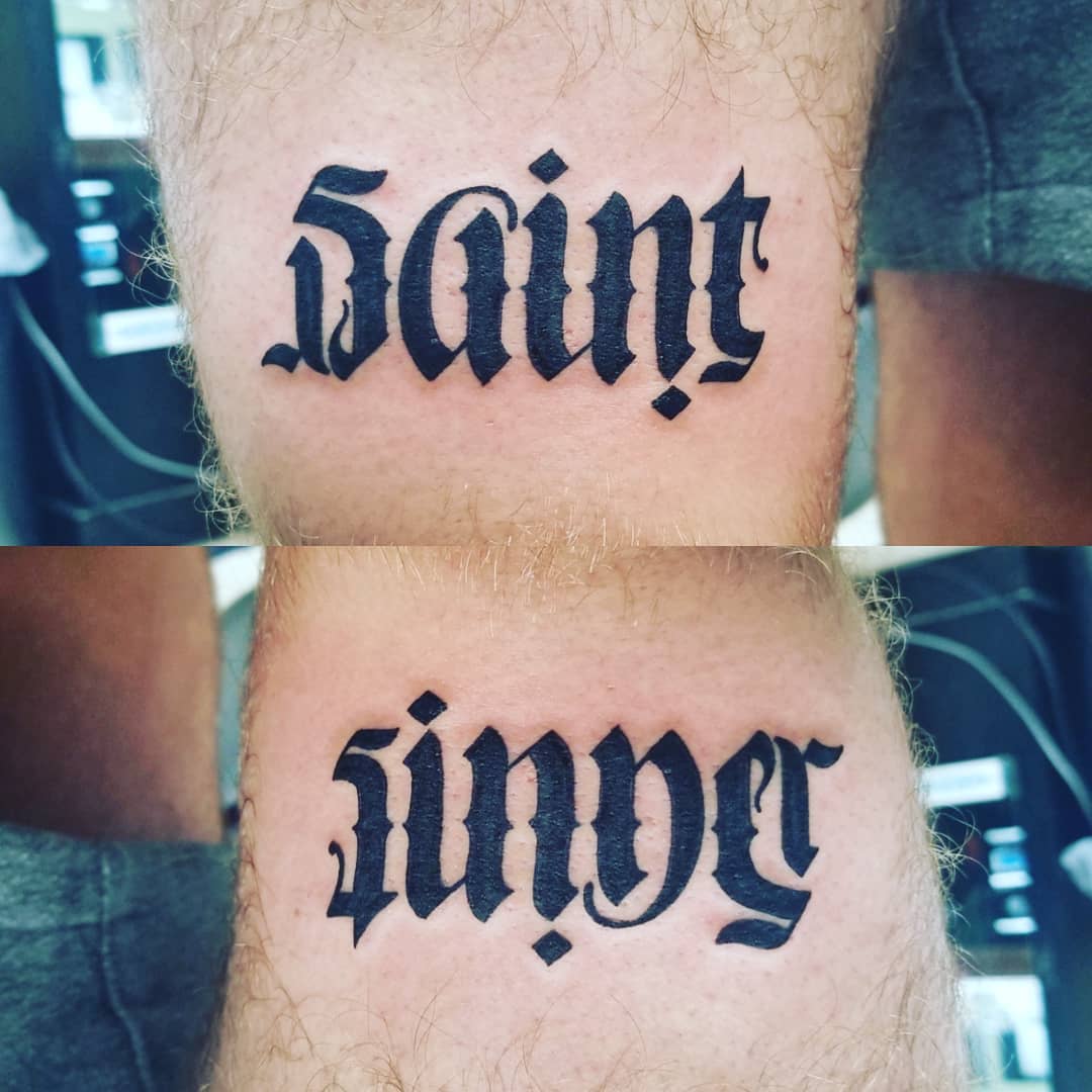 Ambigram Double Meaning Optical Illusion Word Tattoos Tattoos That Can Be Read Both Ways 100