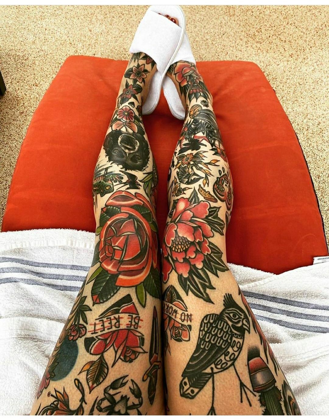 American Traditional Leg Tattoos: Timeless Ink Inspiration