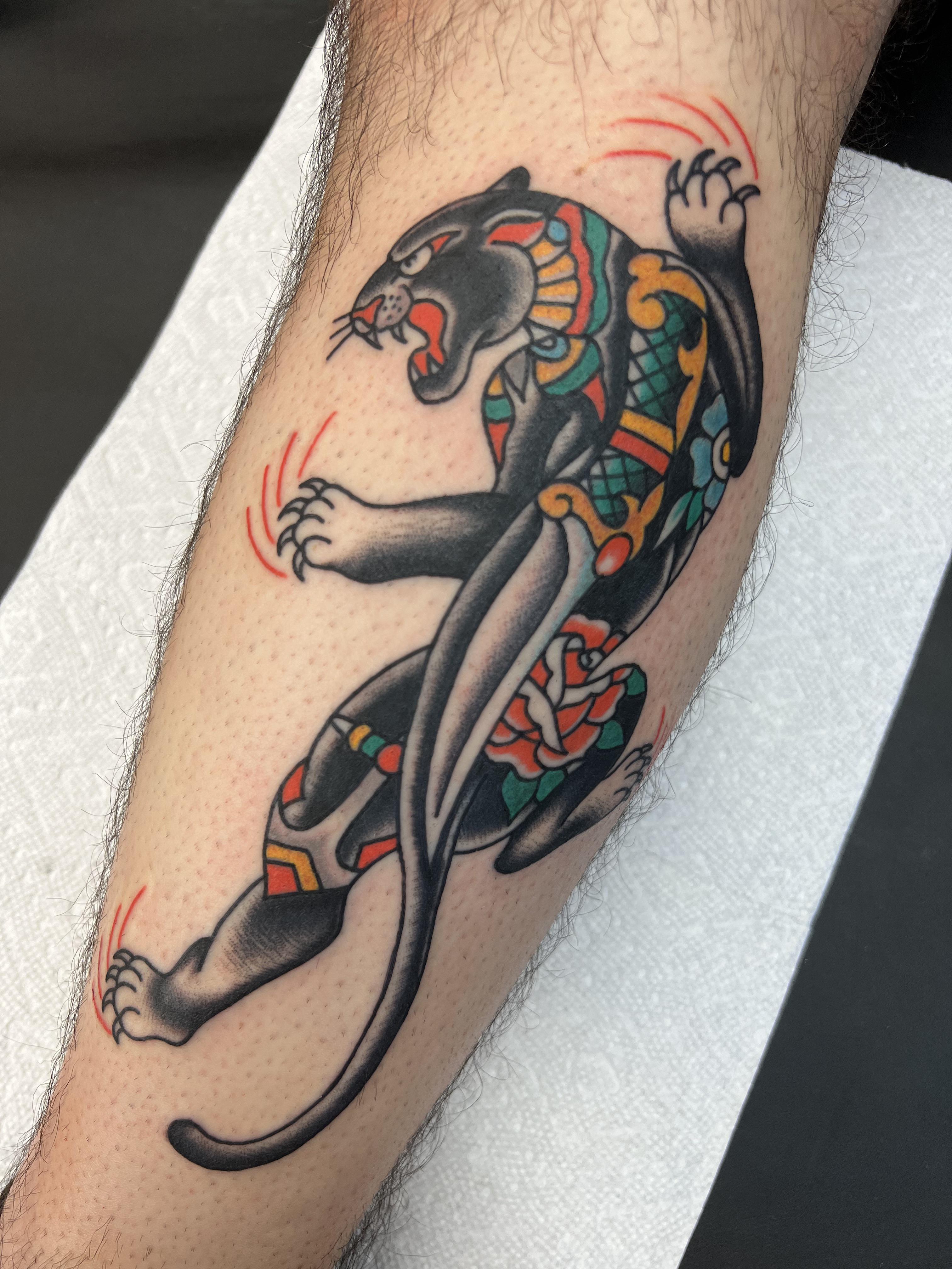 American Traditional Panther By Weston Keisel Devotion Tattoo In