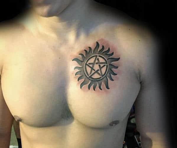 Angel Sigil Layered Over An Anti Possession Symbol Supernatural Supernatural Tattoo Fandom