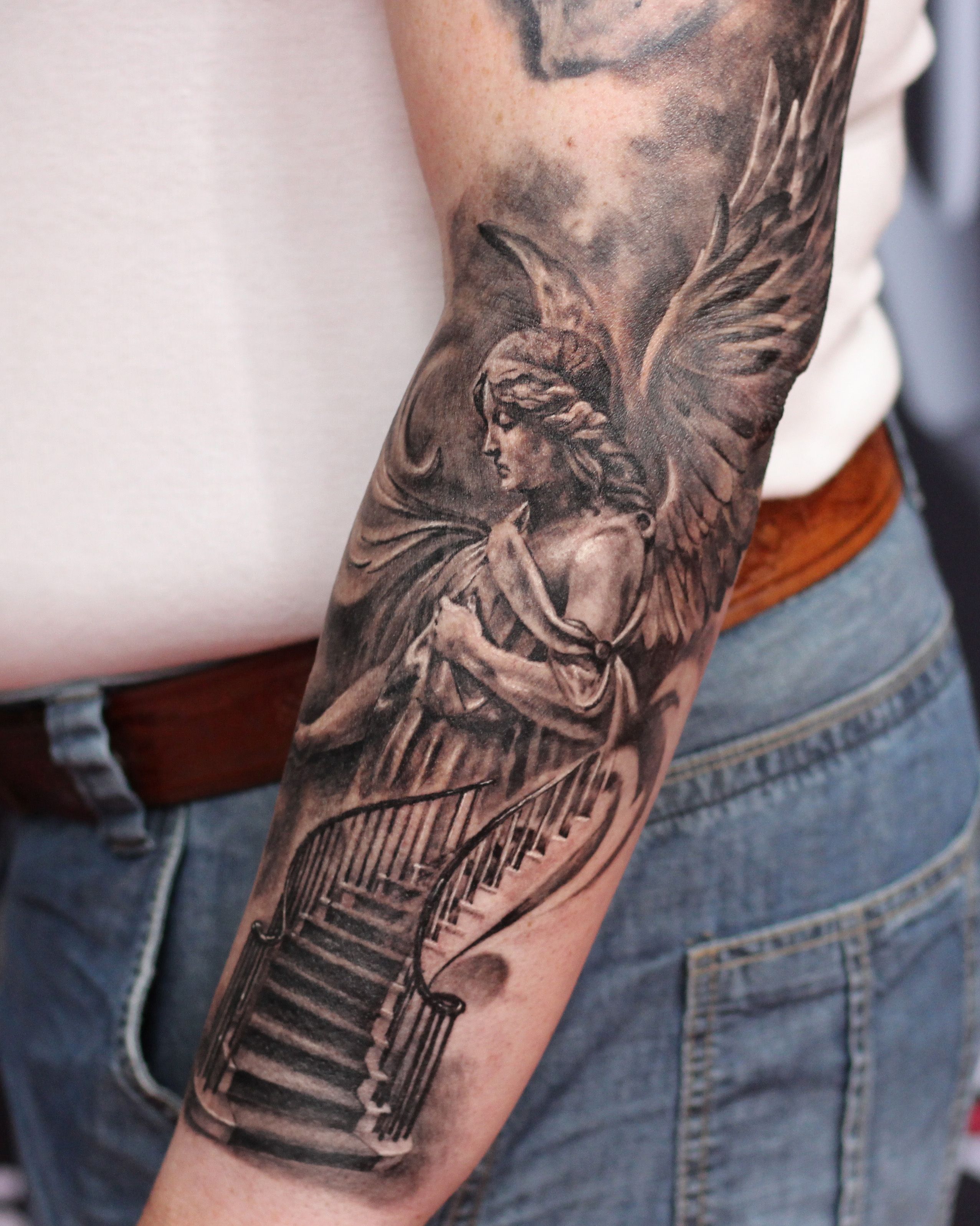 Angel Tattoo For Men Forearm