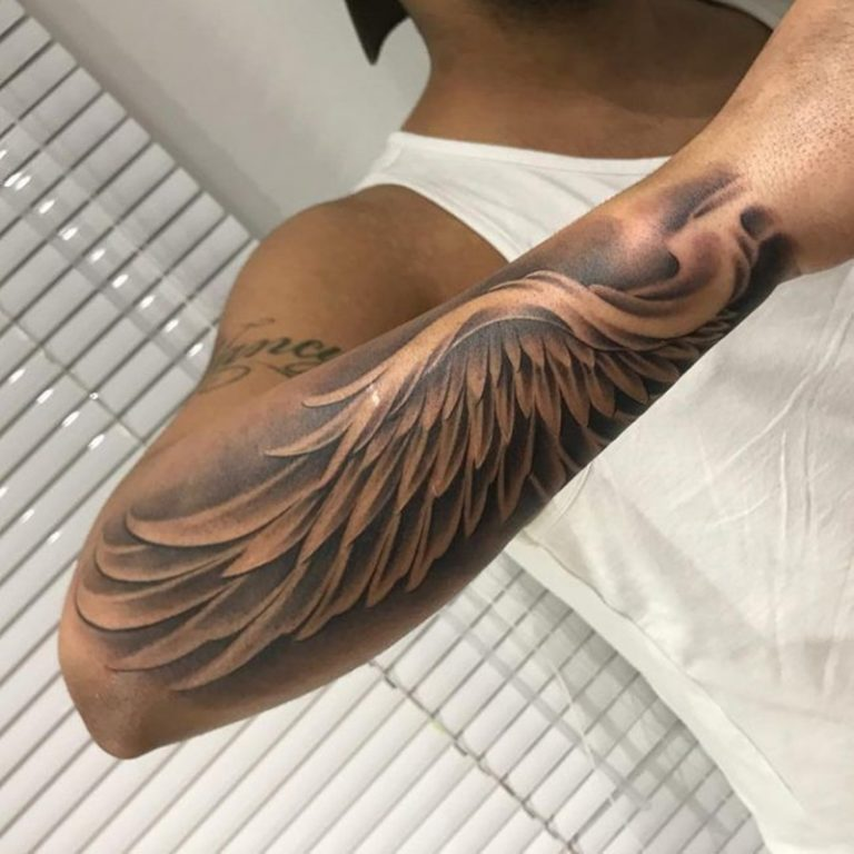 Angel Wings Tattoo Design Tattoos Feather Tattoos Forearm Wing Tattoo