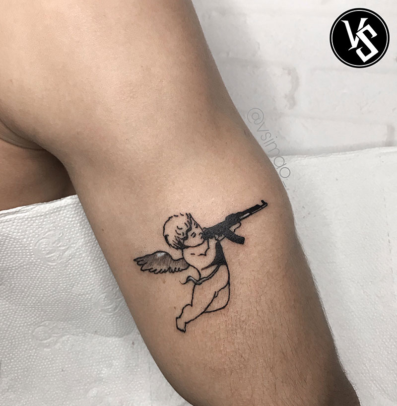 Angel With Ak 47 Tattoo Meaning Inkartbykate