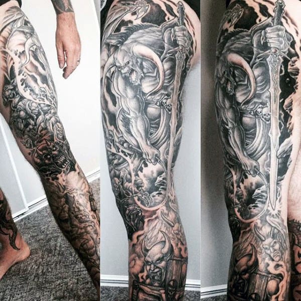 Angels And Demons Tattoo Sleeve Tattoos Tattoo Sleeve Designs Full