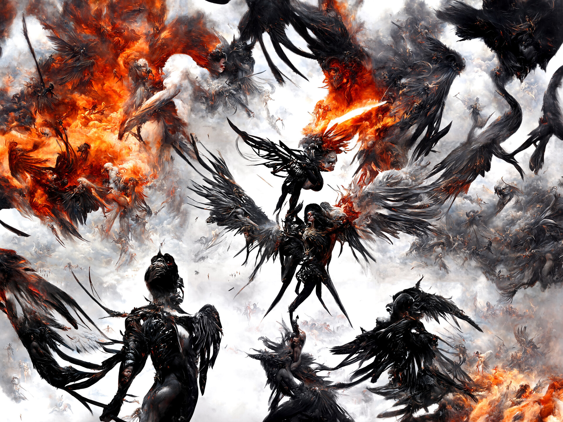 Angels Vs Demons On Behance Archangel Tattoo Vs Angels Angels And